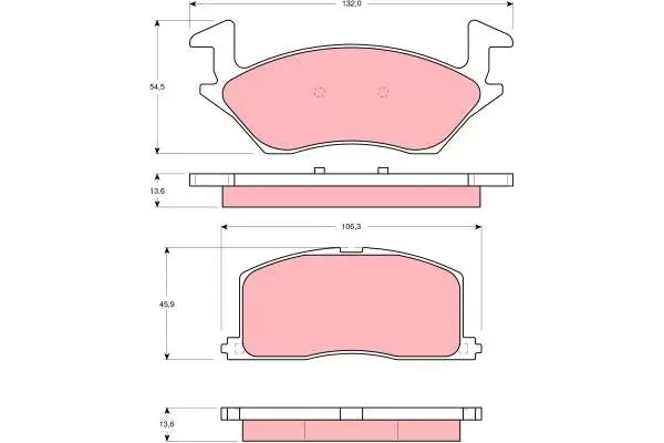 Brake Pad Set, Disc Brake GDB878 - TRW