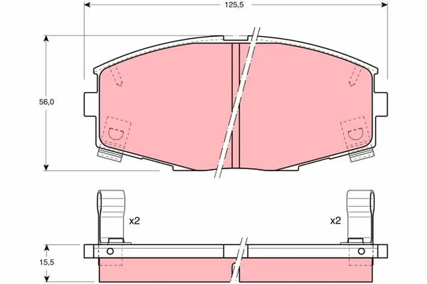 Brake Pad Set, Disc Brake GDB880 - TRW