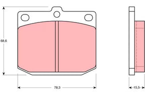 Brake Pad Set, Disc Brake GDB881DT - TRW