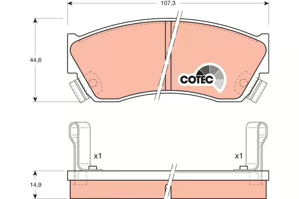 Brake Pad Set, Disc Brake GDB883DT - TRW