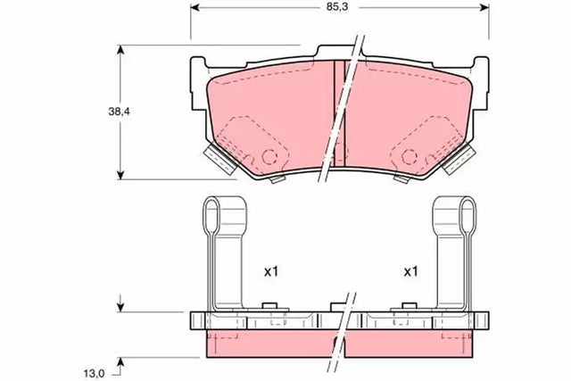 Brake Pad Set, Disc Brake GDB884 - TRW