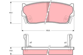 Brake Pad Set, Disc Brake GDB885 - TRW