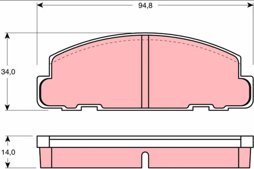Brake Pad Set, Disc Brake GDB888 - TRW