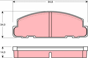 Brake Pad Set, Disc Brake GDB888 - TRW