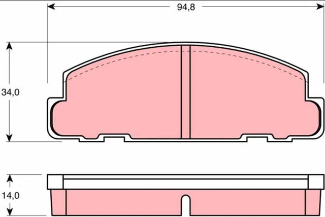 Brake Pad Set, Disc Brake GDB888 - TRW
