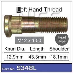 Wheel Stud S348L - Nice Products | Universal Auto Spares