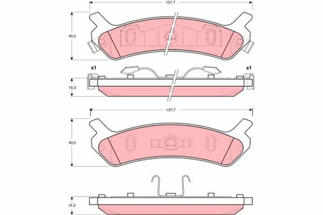 Brake Pad Set, Disc Brake GDB896 - TRW