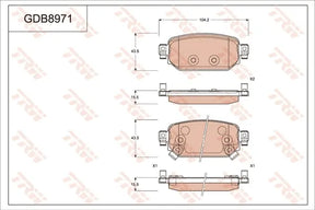 Brake Pad Set, Disc Brake GDB897 - TRW