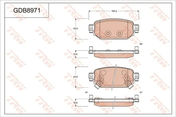 Brake Pad Set, Disc Brake GDB897 - TRW