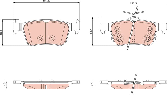 Brake Pad Set, Disc Brake GDB8972DT - TRW