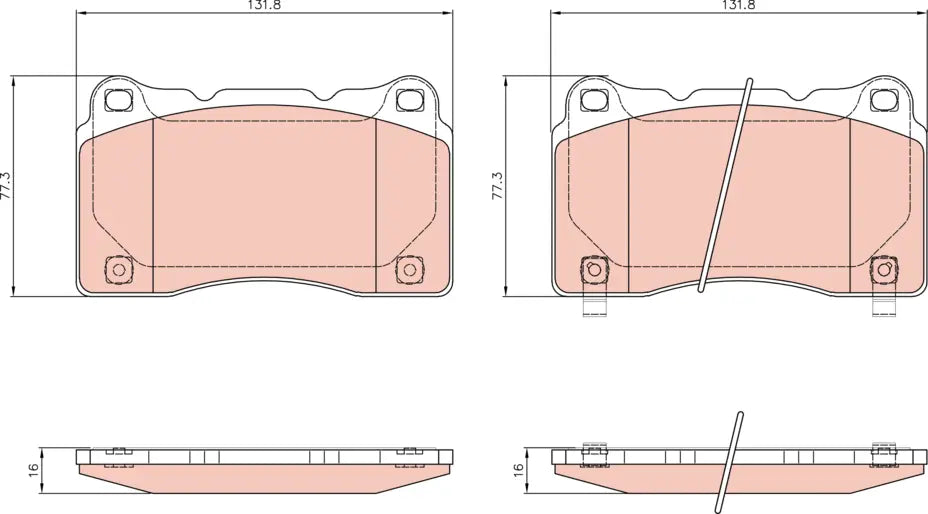Brake Pad Set, Disc Brake GDB8973DT - TRW