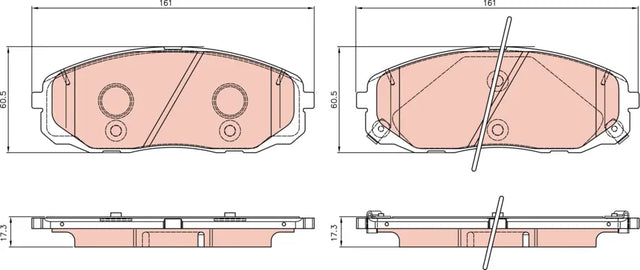 Brake Pad Set, Disc Brake GDB898 - TRW