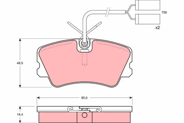 Brake Pad Set, Disc Brake GDB900 - TRW
