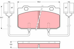 Brake Pad Set, Disc Brake GDB902 - TRW