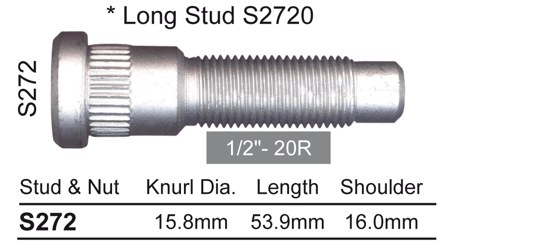 Wheel Stud S272 - Nice Products | Universal Auto Spares