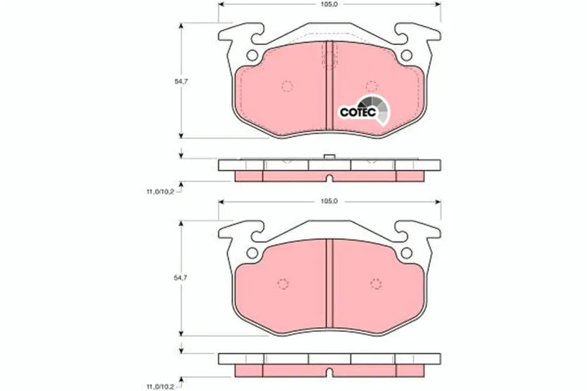 Brake Pad Set, Disc Brake GDB905 - TRW