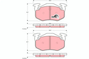 Brake Pad Set, Disc Brake GDB905 - TRW