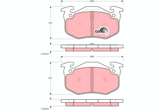 Brake Pad Set, Disc Brake GDB905 - TRW