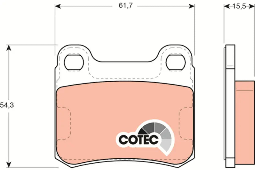 Brake Pad Set, Disc Brake GDB911 - TRW