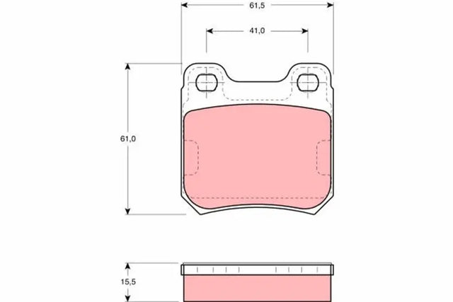 Brake Pad Set, Disc Brake GDB914 - TRW
