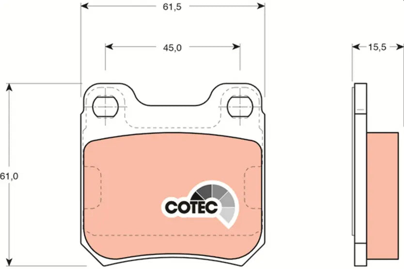 Brake Pad Set, Disc Brake GDB915 - TRW