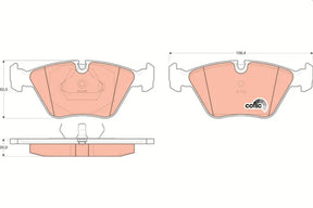 Brake Pad Set, Disc Brake GDB916 - TRW