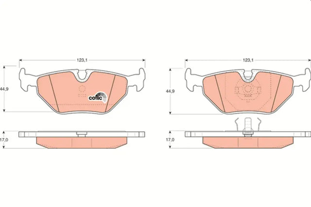 Brake Pad Set, Disc Brake GDB917 - TRW