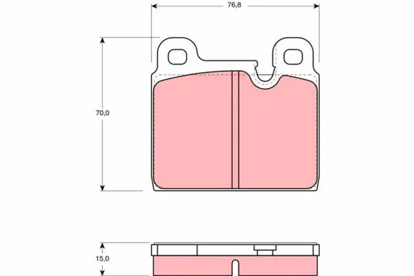 Brake Pad Set, Disc Brake GDB918 - TRW