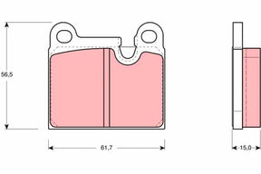 Brake Pad Set, Disc Brake GDB919 - TRW