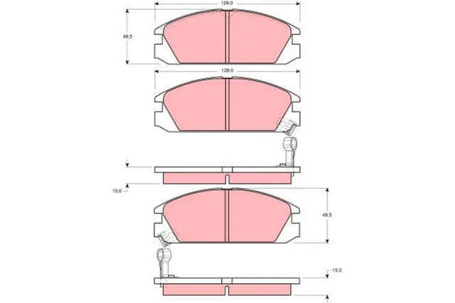 Brake Pad Set, Disc Brake GDB925 - TRW