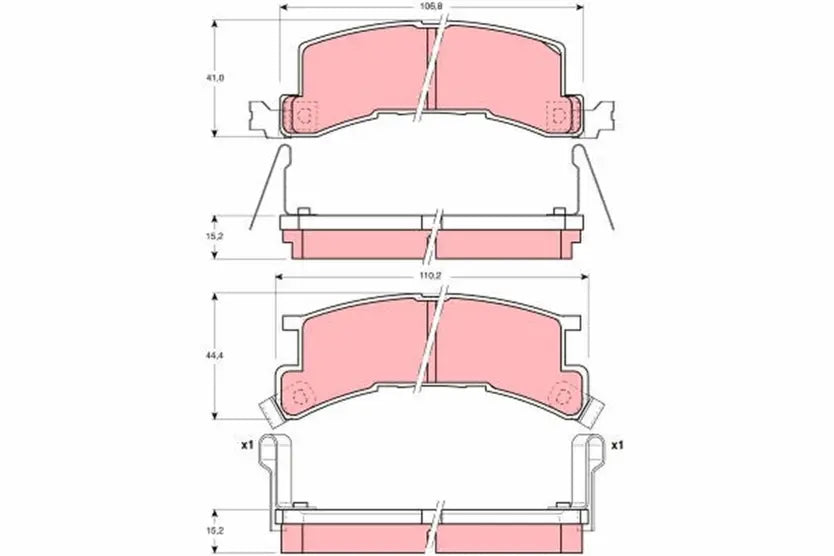 Brake Pad Set, Disc Brake GDB937 - TRW
