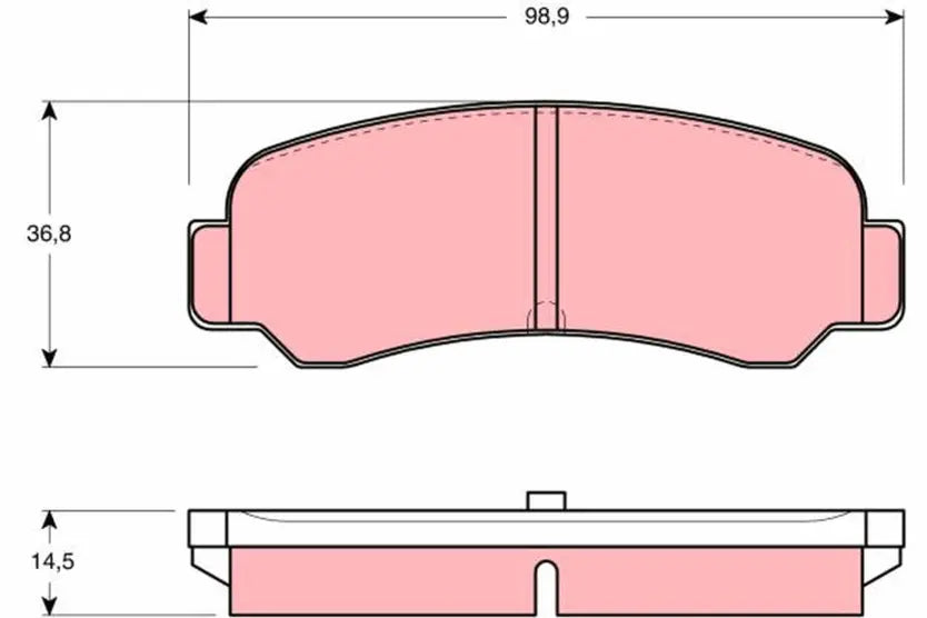 Brake Pad Set, Disc Brake GDB946 - TRW