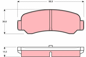 Brake Pad Set, Disc Brake GDB946 - TRW