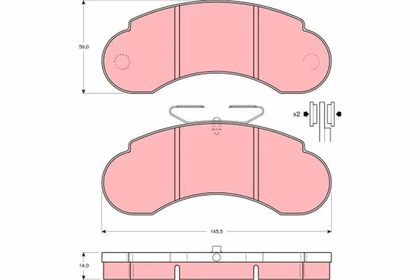 Brake Pad Set, Disc Brake GDB950 - TRW