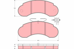 Brake Pad Set, Disc Brake GDB950 - TRW