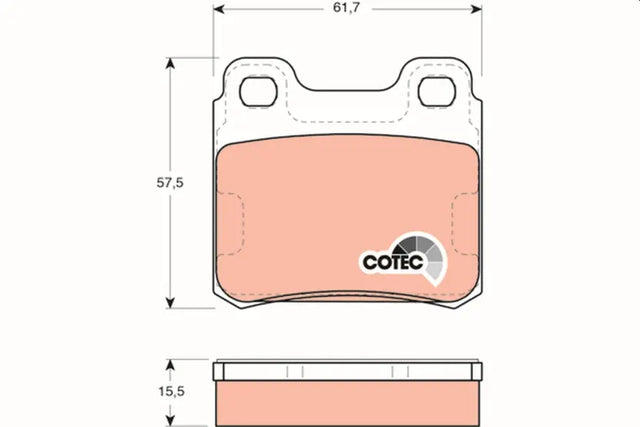 Brake Pad Set, Disc Brake GDB952 - TRW