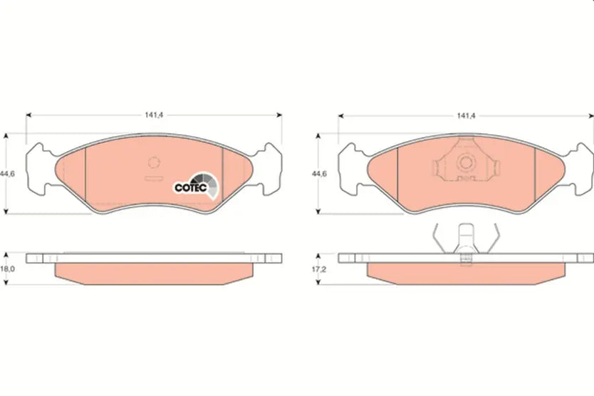 Brake Pad Set, Disc Brake GDB953 - TRW