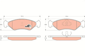 Brake Pad Set, Disc Brake GDB953 - TRW