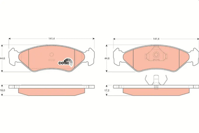 Brake Pad Set, Disc Brake GDB953 - TRW