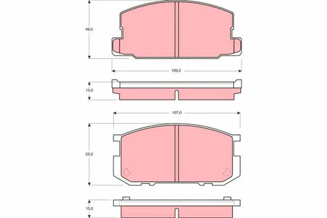 Brake Pad Set, Disc Brake GDB954 - TRW