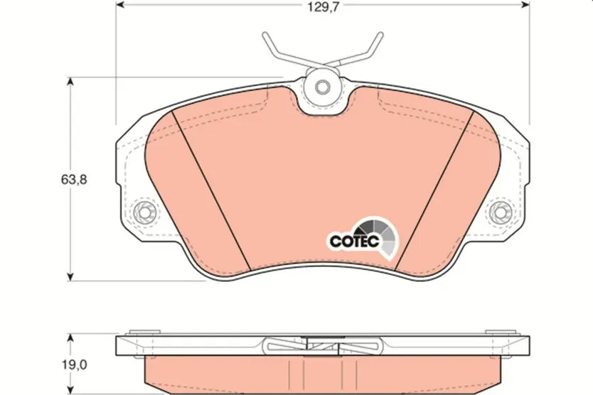 Brake Pad Set, Disc Brake GDB957 - TRW