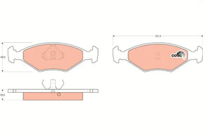 Brake Pad Set, Disc Brake GDB958 - TRW
