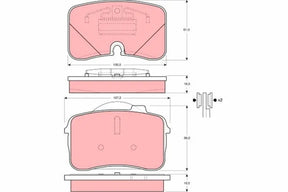 Brake Pad Set, Disc Brake GDB961 - TRW