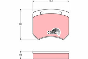 Brake Pad Set, Disc Brake GDB973 - TRW