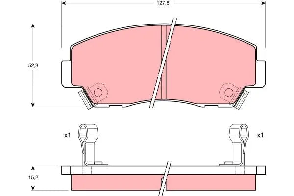 Brake Pad Set, Disc Brake GDB977 - TRW