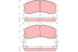 Brake Pad Set, Disc Brake GDB981 - TRW