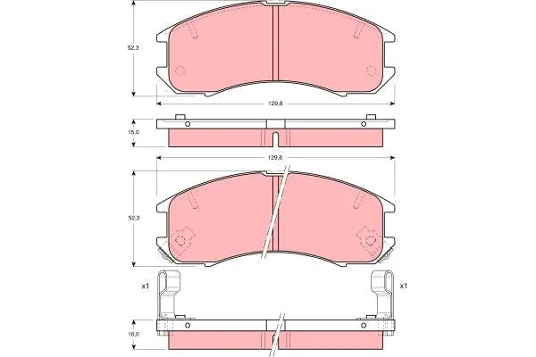 Brake Pad Set, Disc Brake GDB981 - TRW
