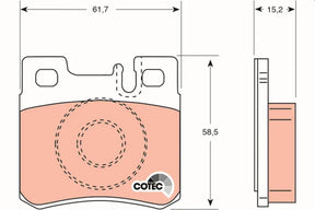 Brake Pad Set, Disc Brake GDB987 - TRW