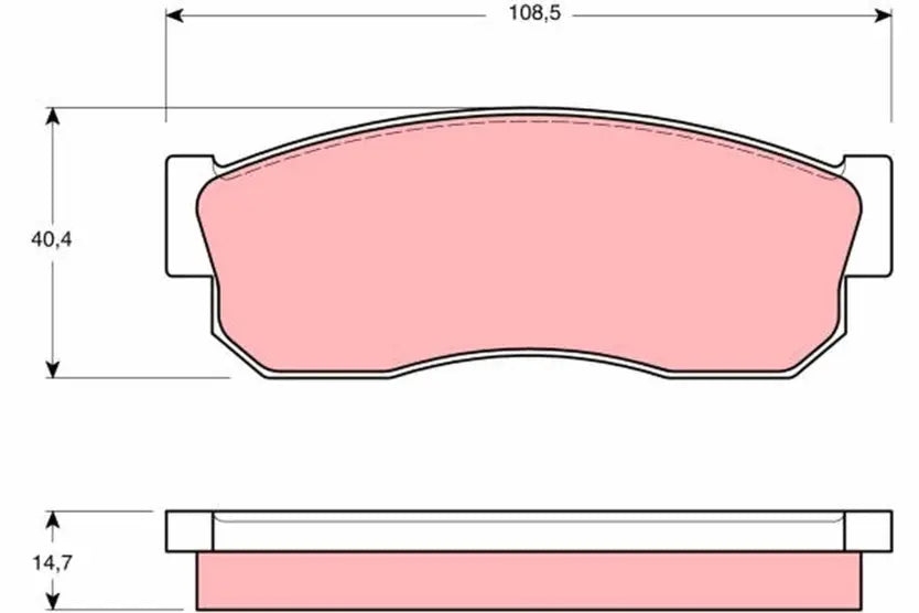 Brake Pad Set, Disc Brake GDB988 - TRW