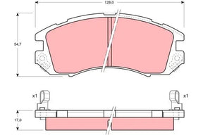 Brake Pad Set, Disc Brake GDB989 - TRW